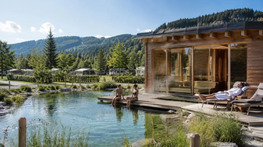 Wellnessbereich auf einem Campingplatz