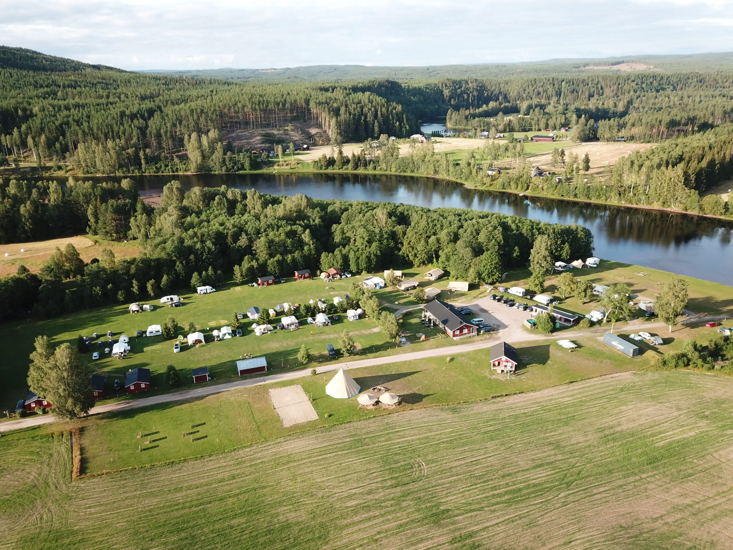 Campingplatz inmitten der Natur in Schweden