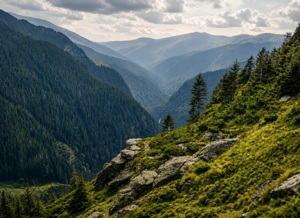Berglandschaft in den Karpaten