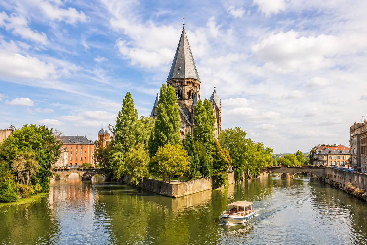 Blick auf Metz an der Mosel