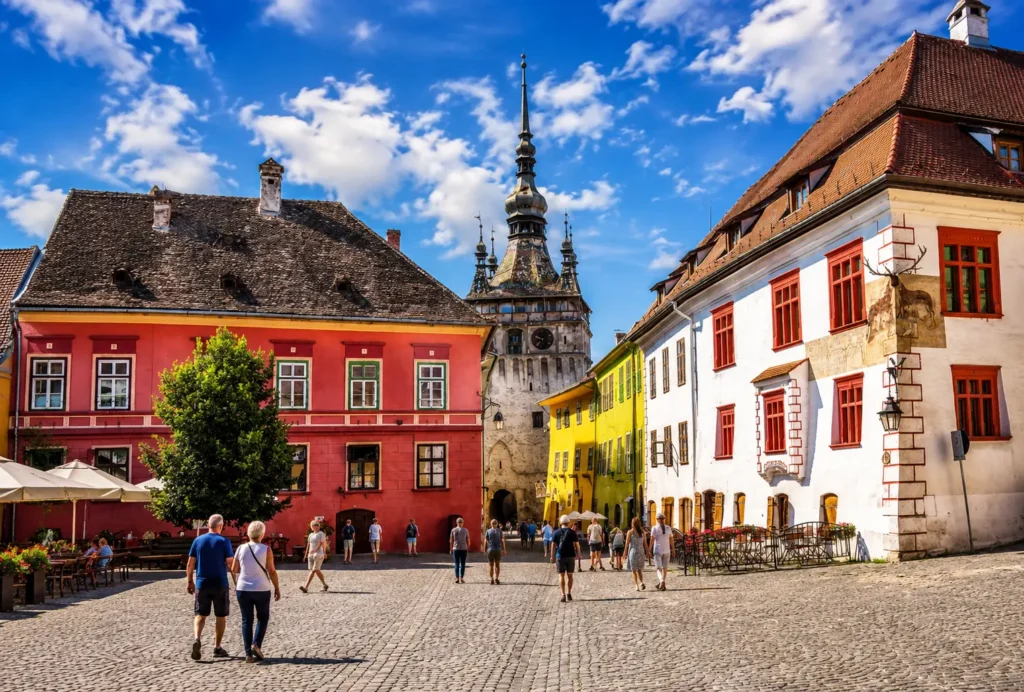 Historische Altstadt von Schäßburg in Siebenbürgen