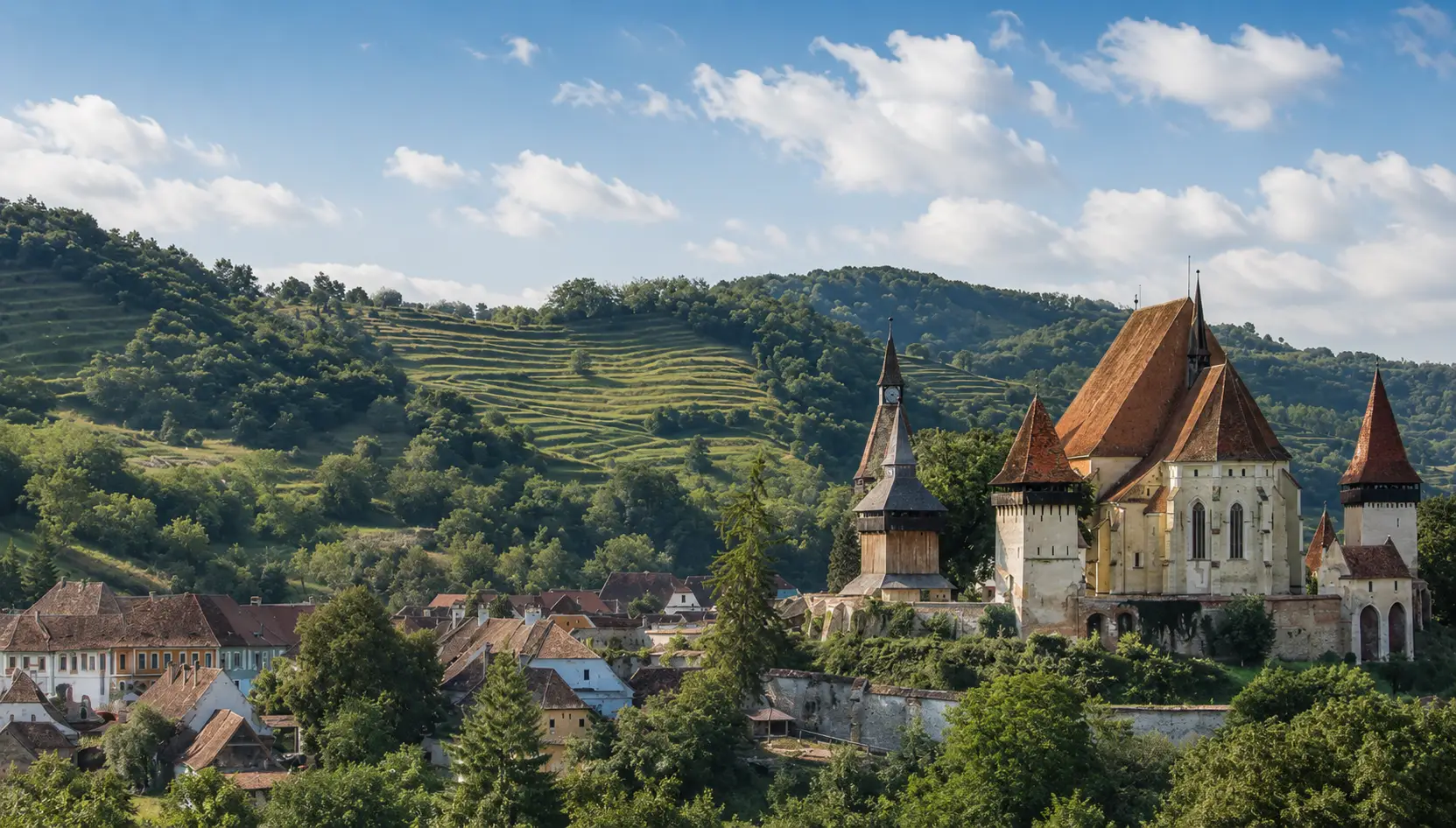 Landschaft in Siebenbürgen in Rumänien